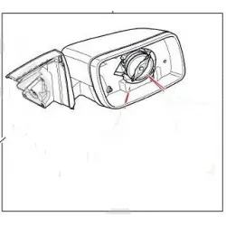 RANGE ROVER L322 black mirrror assy outer LH