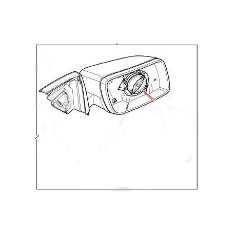 RANGE ROVER L322 black mirrror assy outer LH Land Rover Genuine - 1