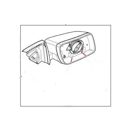 RANGE ROVER L322 black mirrror assy outer LH