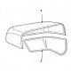 Coque supérieure de rétroviseur gauche de L322 - noire Land Rover Genuine - 1