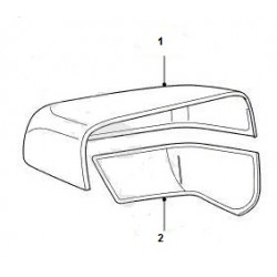 L322 mirror housing cover upper - black Land Rover Genuine - 1