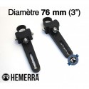 Fixations pour tube 76 mm pour barre à leds HEMERRA
