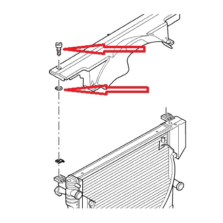 Fastener TD5 radiator cover Land Rover Genuine - 1