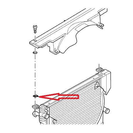 Ecrou noyé fixation cache radiateur Td5 ou de boitier de suspension de DISCOVERY 2 OEM - 1