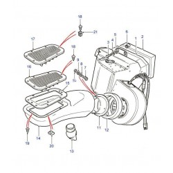 DEFENDER heater duct seal - LHD N2 Land Rover Genuine - 1