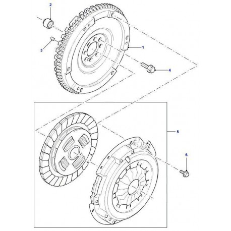 Boulon M8 X 13 mm pour embrayage de DEFENDER 2.4 TD4 OEM - 1