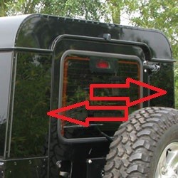 Panoramic rear quarter lights Defender