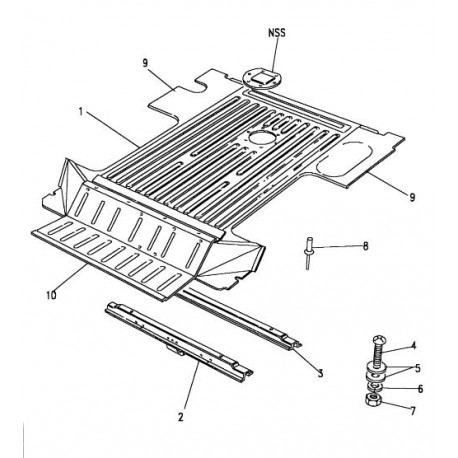 Plancher de coffre de RANGE ROVER CLASSIC Land Rover Genuine - 1