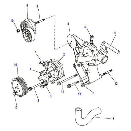 Flanged head Bolt 300 TDI water pump M6 x 65 Britpart - 1