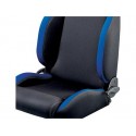 DEFENDER SPARCO seat - black/blue fabric