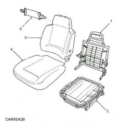 DISCOVERY 1 frame and platform assy seat - RH Land Rover Genuine - 2
