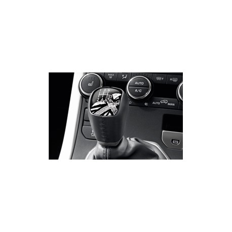 Pommeau de levier de vitesses Union Jack noir et blanc pour EVOQUE Land Rover Genuine - 1