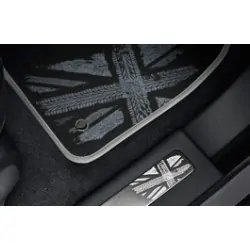 Kit tapis de sol Union Jack noir et blanc pour RANGE ROVER EVOQUE