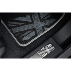 RANGE ROVER EVOQUE Union Jack mat floor carpet set - Monochrome Land Rover Genuine - 1