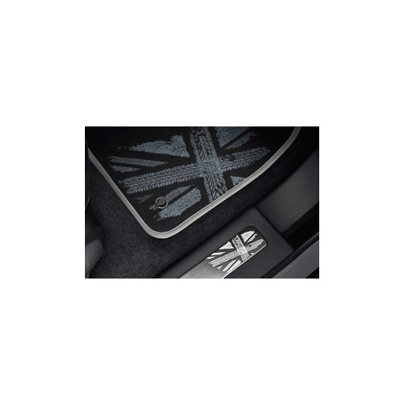 RANGE ROVER EVOQUE Union Jack mat floor carpet set - Monochrome Land Rover Genuine - 1