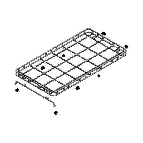 Explorer roof rack with roll cage mount for DEFENDER 110 hard top/SW - SAFETY DEVICES