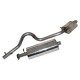 Stainless steel middle + rear silencer for DISCOVERY 300 TDI