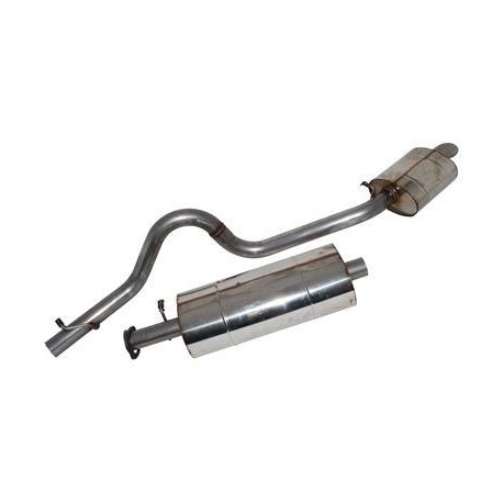 Stainless steel middle + rear silencer for DISCOVERY 300 TDI Double 'S' exhaust - 1