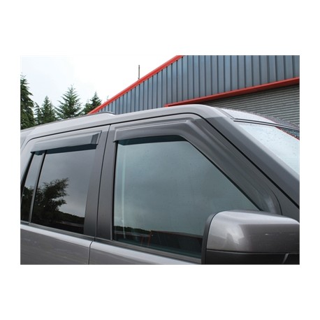OEMM Set Of 4 Wind Deflectors Compatible with LAND ROVER DISCOVERY 3 & 4 L319 SUV 2004 to 2016 Models Acrylic Glass Side Visors Window deflectors