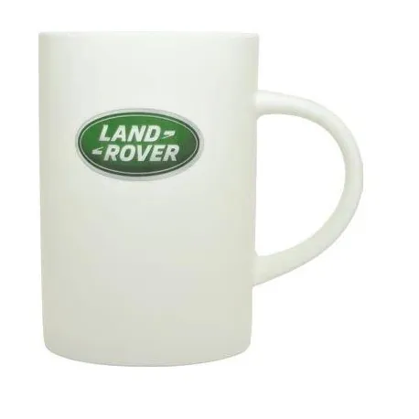 Mug blanc avec logo LAND ROVER vert