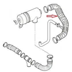 hose - air filter to turbo - defender 300tdi without egr Britpart - 2