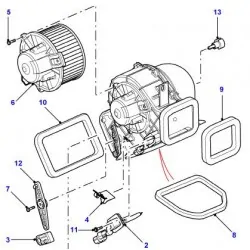 Moteur de ventilation/chauffage de DEFENDER TD4