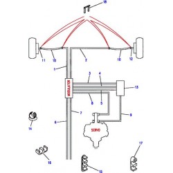 Discovery 1 with ABS front brakes pipe Land Rover Genuine - 1