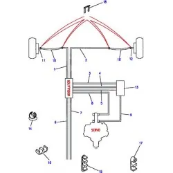 Tuyau de frein rigide entre boitier ABS et flexible souple avant GAUCHE de Discovery 1