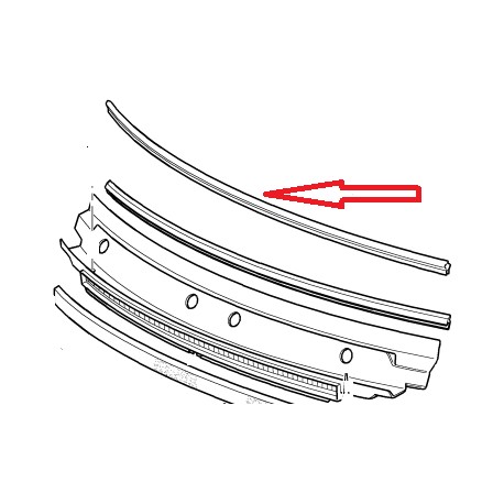 Joint inferieur de pare-brise de DISCOVERY 2 Land Rover Genuine - 1