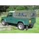 Khaki 3/4 hood Defender 110 with side windows ExmoorTrim - 1