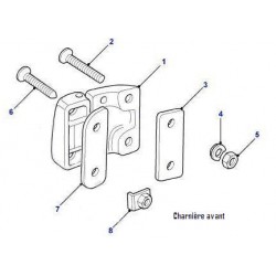 DEFENDER TD4 front and rear door hinge bolt torx M8 X 55 OEM - 3
