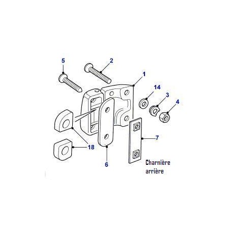 DEFENDER TD4 rear door hinge bolt torx M8 X 95 - Lower OEM - 1