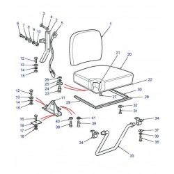 Assise plastique de siège arrière rabattable de DEFENDER 90/110 TD5 - GENUINE