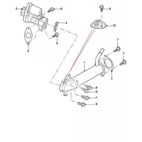 Joint métallique de refroidisseur d'EGR de DEFENDER 2.4 TD4 Allmakes UK - 1