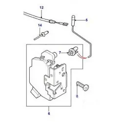 clip plastique de mécanisme de serrure de porte de FREELANDER 1 et DISCOVERY 2 Land Rover Genuine - 2