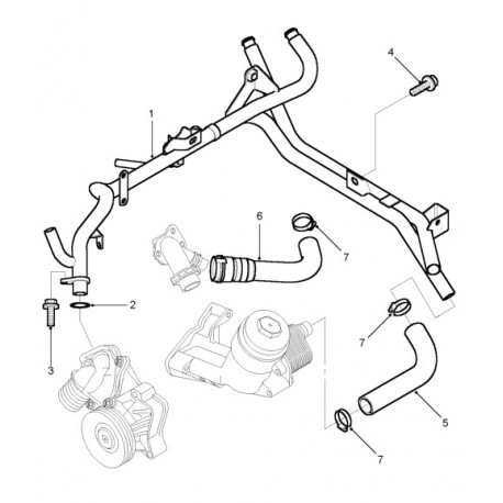 FREELANDER 1 TD4 thermostat heater rail pipe O'ring Land Rover Genuine - 1