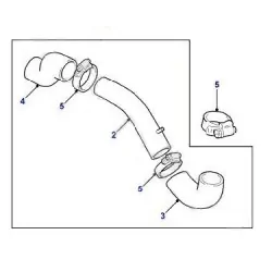 Durite métal d'intercooler de DEFENDER TD5