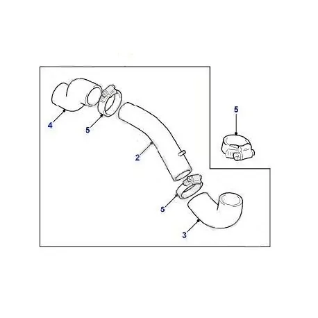 Durite métal d'intercooler de DEFENDER TD5