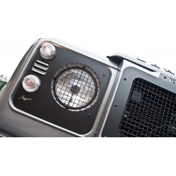 Paire d'entourages de phare noirs avec grille KAHN pour DEFENDER