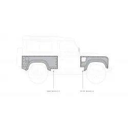 Defender 90 TD4 Wide Track Arch Kit - KAHN Kahn - 19