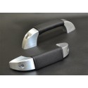 Paire de poignées de porte en aluminium/cuir pour DEFENDER