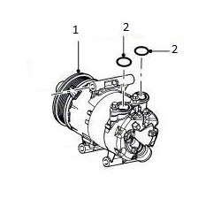 FREELANDER 2 TD4/SD4 air conditionning compressor O'ring Land Rover Genuine - 1