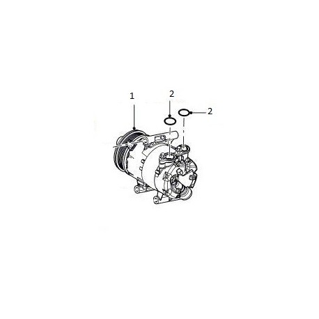 FREELANDER 2 TD4/SD4 air conditionning compressor O'ring Land Rover Genuine - 1