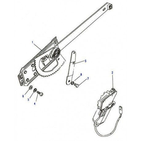 Mécanisme de lève-vitre avant droit de RANGE ROVER CLASSIC 2 portes Land Rover Genuine - 1