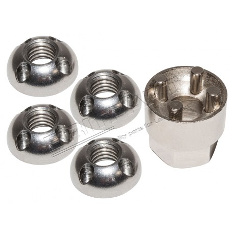 Tamperproof nut set M10 Britpart - 1