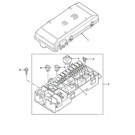 Boîte à fusibles et relais de compartiment moteur de DISCOVERY 2 Land Rover Genuine - 1