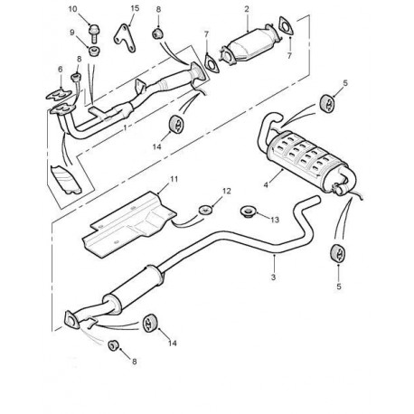 FREELANDER 1 1.8 petrol front exhaust downpipe up to 2000 - GENUINE Land Rover Genuine - 1