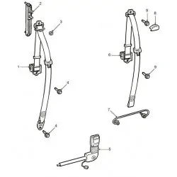 Ceinture de sécurité avant droite noire de FREELANDER 1