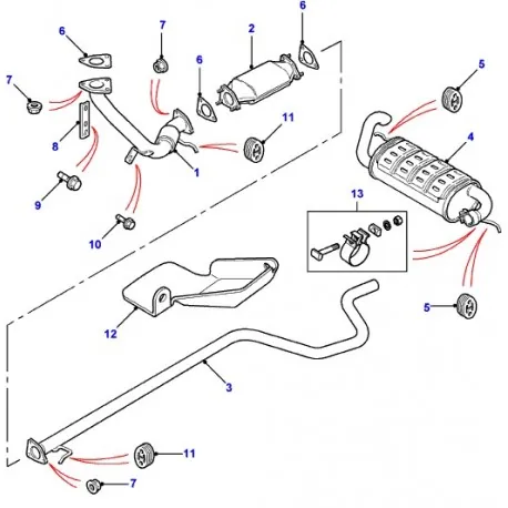 Tuyau intermédiaire d'échappement de FREELANDER 1 2.0 TD TCIE - GENUINE