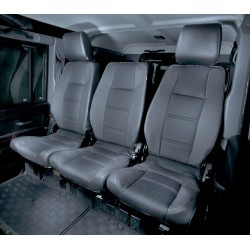 Rangée de 3 de sièges arrière cuir-tissu pour DEFENDER 130 EXMOOR TRIM - XS BLACK RACK ExmoorTrim - 1